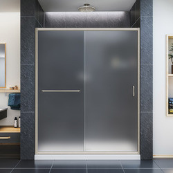 DreamLine DL-6970C-04FR The DreamLine Infinity-Z sliding shower or tub door offers classic style with a modern touch. The Infinity-Z will transform your bathroom with a beautiful balance of functionality, elegance and sophistication. A variety of
