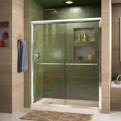 DreamLine DL-6950L-22-01 Duet Semi-Frameless Sliding Bypass Shower Tub Door