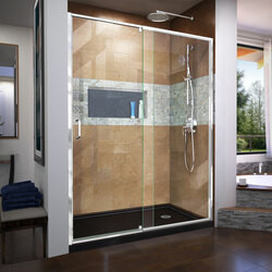 DreamLine DL-6222R-88-01 The DreamLine Flex pivot shower door and SlimLine base kit offers modern appeal at a budget friendly price point. The versatile Flex model combines cutting-edge pivot hardware, simple installation and dependable performance.