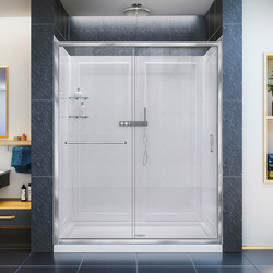 DreamLine DL-6117C-01CL The DreamLine Infinity-Z sliding shower or tub door offers classic style with a modern touch. The Infinity-Z will transform your bathroom with a beautiful balance of functionality, elegance and sophistication. A variety of