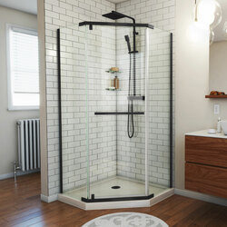 DreamLine DL-6031-22-09 The DreamLine Prism neo-angle shower enclosure features a corner design and a modern shape that is the perfect complement to any bathroom. The Prism maximizes space and creates an open appearance with a frameless glass design