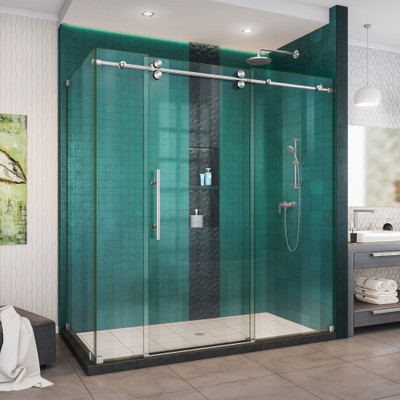 DreamLine Enigma-XO SHEN-6134722-07 Frameless Shower Door Enclosure with Stainless Steel Hardware