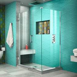 DreamLine SHEN-24415300-01 The DreamLine Unidoor Plus is a frameless hinged shower door or enclosure that is perfectly designed for today’s contemporary trends. With modern appeal and sleek clean lines, the Unidoor Plus adds a touch of timeless style