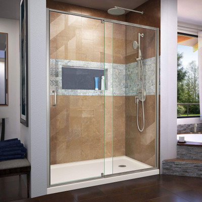 DreamLine Flex DL-6225R-22-04 Pivot Shower Door and SlimLine Base Kit