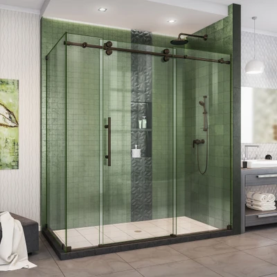 DreamLine Enigma-XO SHEN-6134722-06 Frameless Shower Door Enclosure Stainless Steel