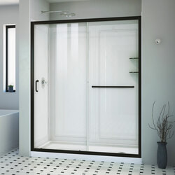 DreamLine DL-6117-CLR-09 The DreamLine Infinity-Z sliding shower or tub door offers classic style with a modern touch. The Infinity-Z will transform your bathroom with a beautiful balance of functionality, elegance and sophistication. A variety of