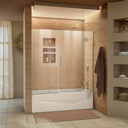 DreamLine D58580-04 The DreamLine Unidoor-X is a frameless shower door, tub door or enclosure that features a luxurious modern design, complementing the architectural details, tile patterns and the composition of your bath space. Unidoor-X showcases