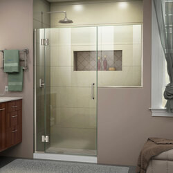 DreamLine D1273034-04 The DreamLine Unidoor-X is a frameless shower door, tub door or enclosure that features a luxurious modern design, complementing the architectural details, tile patterns and the composition of your bath space. Unidoor-X