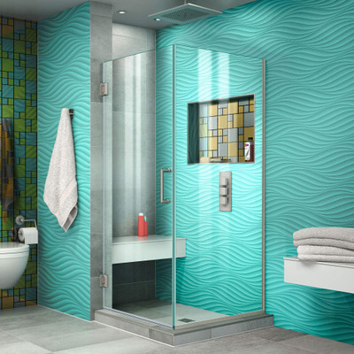 DreamLine Unidoor Plus SHEN-24300300F-04 Frameless Hinged Shower Door
