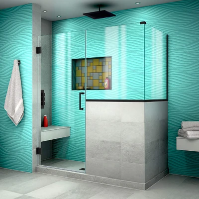 DreamLine Unidoor Plus SHEN-2429303636-09 Frameless Hinged Shower Door