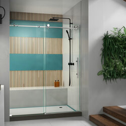 DreamLine SHDR-61607610-08 The DreamLine Enigma-X shower door, tub door or enclosure brings an air of sophistication and luxury with its modern and fully frameless design. The striking stainless steel hardware delivers a perfect mix of exceptional