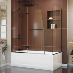 DreamLine SHDR3448580RT09 The DreamLine Aqua Ultra is a frameless shower or tub screen with European appeal and modern architectural design. With a stunning curved silhouette that creates an open, inviting feel, the Aqua Ultra will transform your