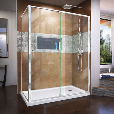 DreamLine Flex SHDR2234540RT01 Semi-Frameless Pivot Shower Door