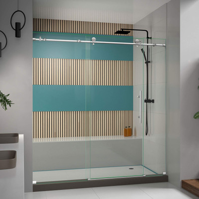 DreamLine Enigma-X SHDR-61727610-07 Frameless Shower Door Enclosure with Stainless Steel Hardware