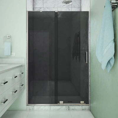 DreamLine Mirage-X SHDR1948723GR04 Frameless Sliding Shower Door with Headerless Design