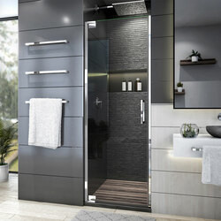 DreamLine SHDR-443400-01 The DreamLine Elegance Plus shower door combines frameless design with effortless performance to create a perfectly balanced, timeless look. Modern slim wall profiles complement the minimalist design and ensure that your