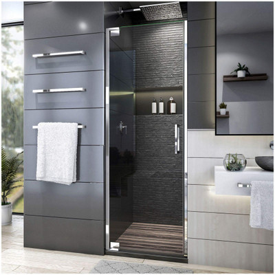 DreamLine Elegance Plus SHDR-443400-01 Frameless Shower Door with Slim Wall Profiles