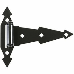 National Hardware N165-480 849 Ornamental T Hinges in Black, 7" , 2 piece