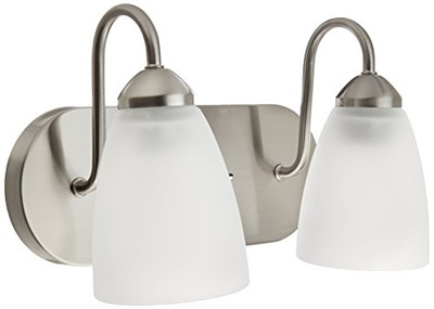 Progress Lighting 94270709 P2707-09 Gather Collection 2-Light Vanity Fixture, Brushed Nickel