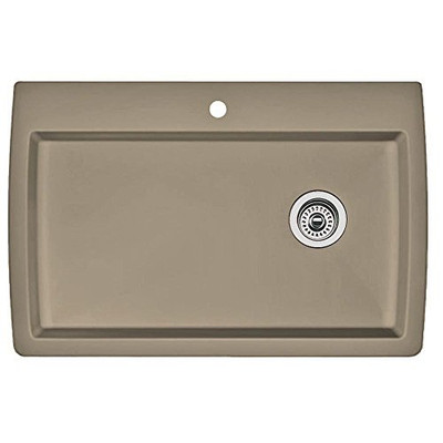 Blanco B441287 -2 Diamond 2-Hole Single-Basin Drop-In Granite Kitchen Sink, Truffle.