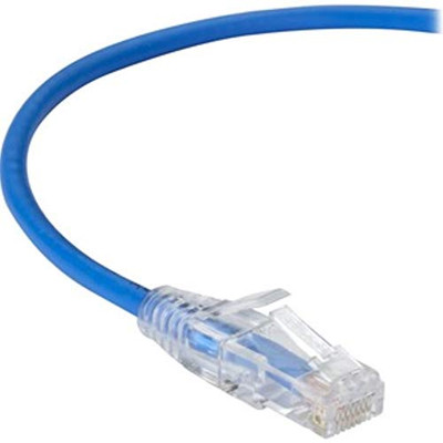 BLACK BOX CORPORATION C6APC28-BL-03 3FT BLUE CAT6A SLIM 28AWG PATCH CABLE 500MHZ UTP CM SNAGLESS