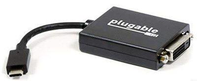 PLUGABLE TECHNOLOGIES USBC-DVI PLUGABLE USB-C TO DVI ADAPTER WITH DISPLAYPORT ALTERNATE MODE