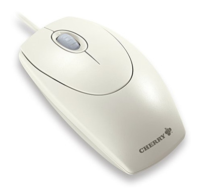 CHERRY DESKTOP M-5400 OPTICAL MOUSE W/SCROLL WHEEL PS2/USB BUS STD DESIGN LT GRY