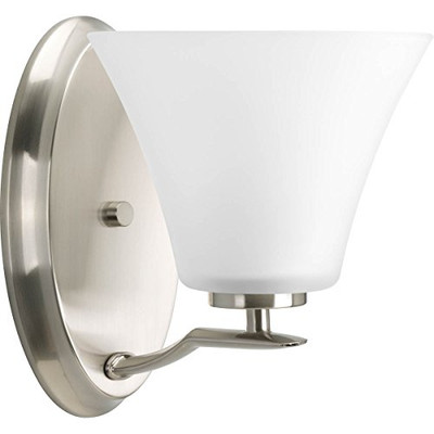 Progress Lighting 94200409 P2004-09 Bravo Collection 1-Light Vanity Fixture, Brushed Nickel