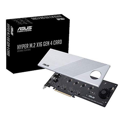 ASUS - MOTHERBOARDS HYPERM.2X16GEN4 CARD HYPER M.2X16 PCIE 4.0X4 EX CARD 4 NVMEM.2 UP TO256GBPS AMD3RDRYZEN