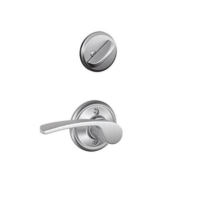 Schlage F59-MER-626-RH F59 MER 626 RH Merano Interior Right-Handed Lever with Deadbolt, Brushed Chrome (Interior Half Only)