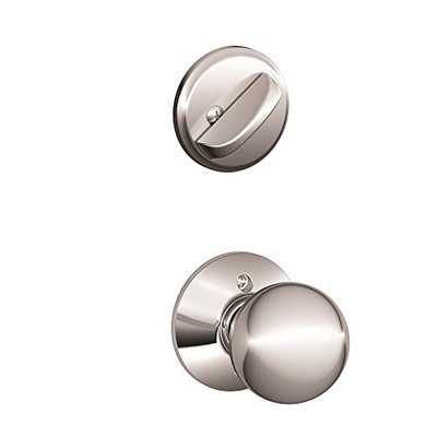 Schlage F59-ORB-625 F59 ORB 625 Orbit Interior Knob with Deadbolt, Bright Chrome (Interior Half Only)