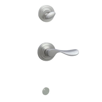 Schlage F59-CHP-619-LH F59 CHP 619 LH Champagne Interior Left-Handed Lever with Deadbolt, Satin Nickel (Interior Half Only)