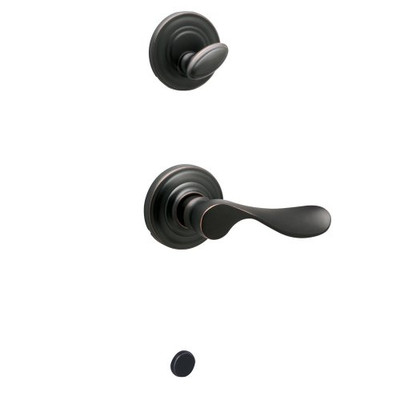 Schlage F59-CHP-613-LH F59 CHP 613 LH Champagne Interior Left-Handed Lever with Deadbolt, Oil Rubbed Bronze (Interior Half Only)