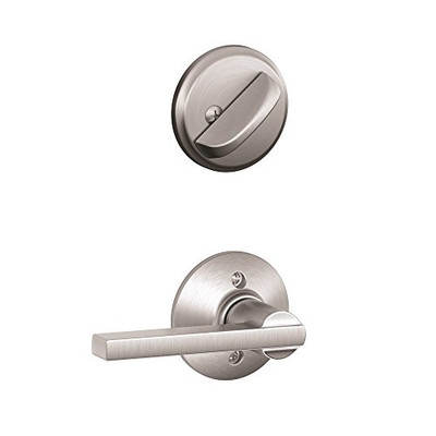 Schlage F59-LAT-626 F59 LAT 626 Latitude Interior Lever with Deadbolt, Brushed Chrome (Interior Half Only)