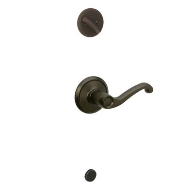 Schlage F59-FLA-613-LH F59 FLA 613 LH Flair Interior Left-Handed Lever with Deadbolt, Oil Rubbed Bronze (Interior Half Only)