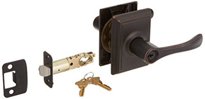 Schlage F51A-VLA-716-ADD F51A F Series Avila 716 ADD Addison Deco Rose Entry Door Lock Aged Bronze