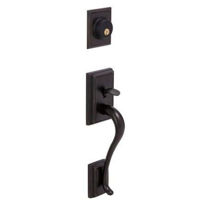 Schlage F58-ADD-716 F58 ADD 505 Addison Exterior Handleset with Deadbolt, Aged Bronze (Exterior Half Only)