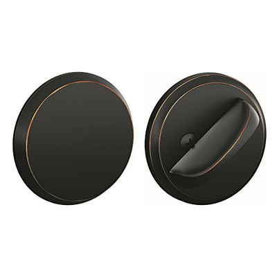 Schlage B81-716 B81 Single Sided Residential Deadbolt with Thumbturn and Outside Trim Pl, Aged Bronze