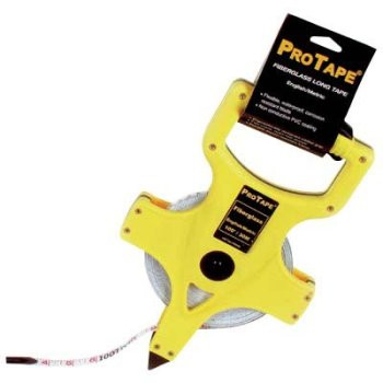 U.S. Tape 1/2" x 100' Open Reel Fiberglass Tape Measure, English/Metric