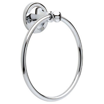DELTA FAUCET 415206 Silverton Towel Ring, Polished Chrome