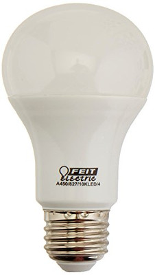Feit Electric 684866 A450/827/10KLED/4 4-Pack 40W Equivalent 5.5 Watt Non-Dimmable LED A19 Light Bulb, 4.4" H x 2.35" D, 2700K Soft White, 4 Piece