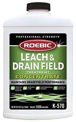 Roebic 606616 K-570-Q K-570 Biodegradable Leach and Drain Field Opener Concentrate Environmentally Friendly Bacteria Enzymes Treat Septic Clogs & Buildup, 32 Ounces, (Packaging May Vary)