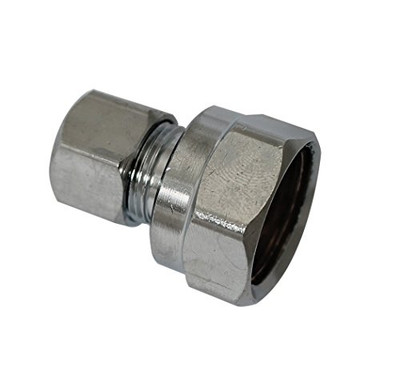 Plumb Pak 606012 Pipe To Tube Adapter, 1/2 X 3/8 In, Fip X Compression, Chrome Plated, 1/2 & quot X 3/8 & quot