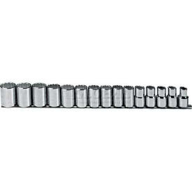 Proto 15-Piece 12-Point 1/2" Drive Metric Socket Set B333008