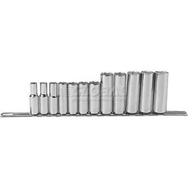 Proto B332896 Proto 12 Piece 6 Point 3/8" Drive Metric Deep Socket Set