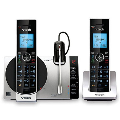 Vtech/Snom/AT & T DS6771-3 2 Handset Connect to Cell Answering System with Cordless Headset DS67713