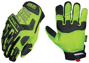 MECHNX MCX-SMP-91-009 MECHNX - Hi-Viz M-Pact Gloves (Medium, Fluorescent Yellow)