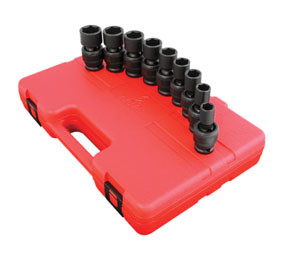 Sunex SUU-2657 1/2-Inch Drive Universal Standard Fractional Impact Socket Set, 9-Piece