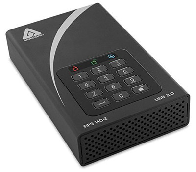 APRICORN, INC. ADT-3PL256F-12TB FIPS VALIDATED,12TB USB3.0 256B ENCRYPTN