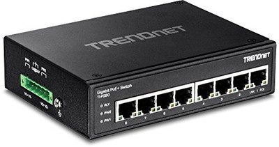 TRENDNET INC TI-PG80 8-PORT HARDENED INDUSTRIAL GIGABIT POE+ SWITCH,LIMITED LIFETIME WARRANTY